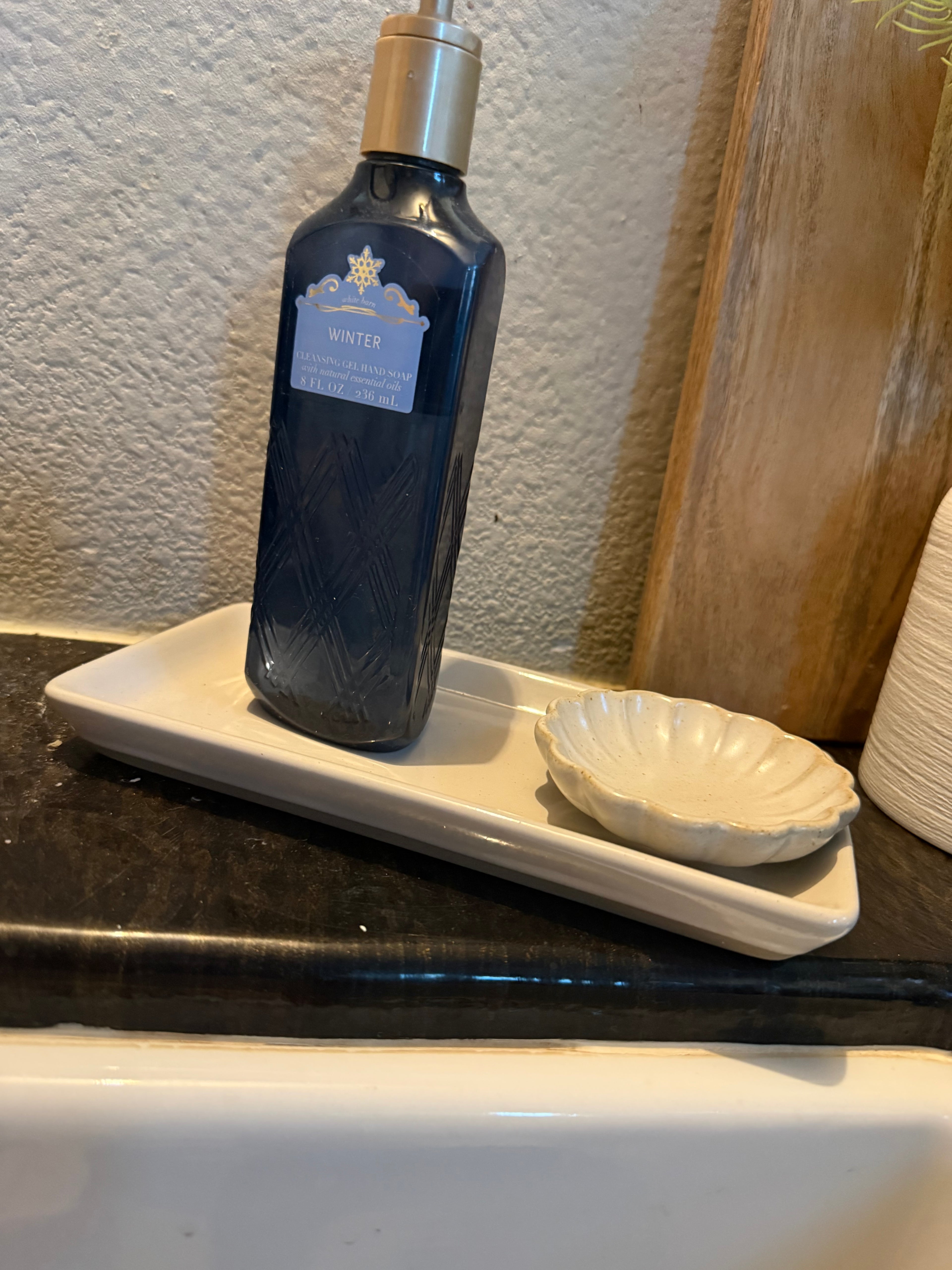 Cream Stoneware Tray