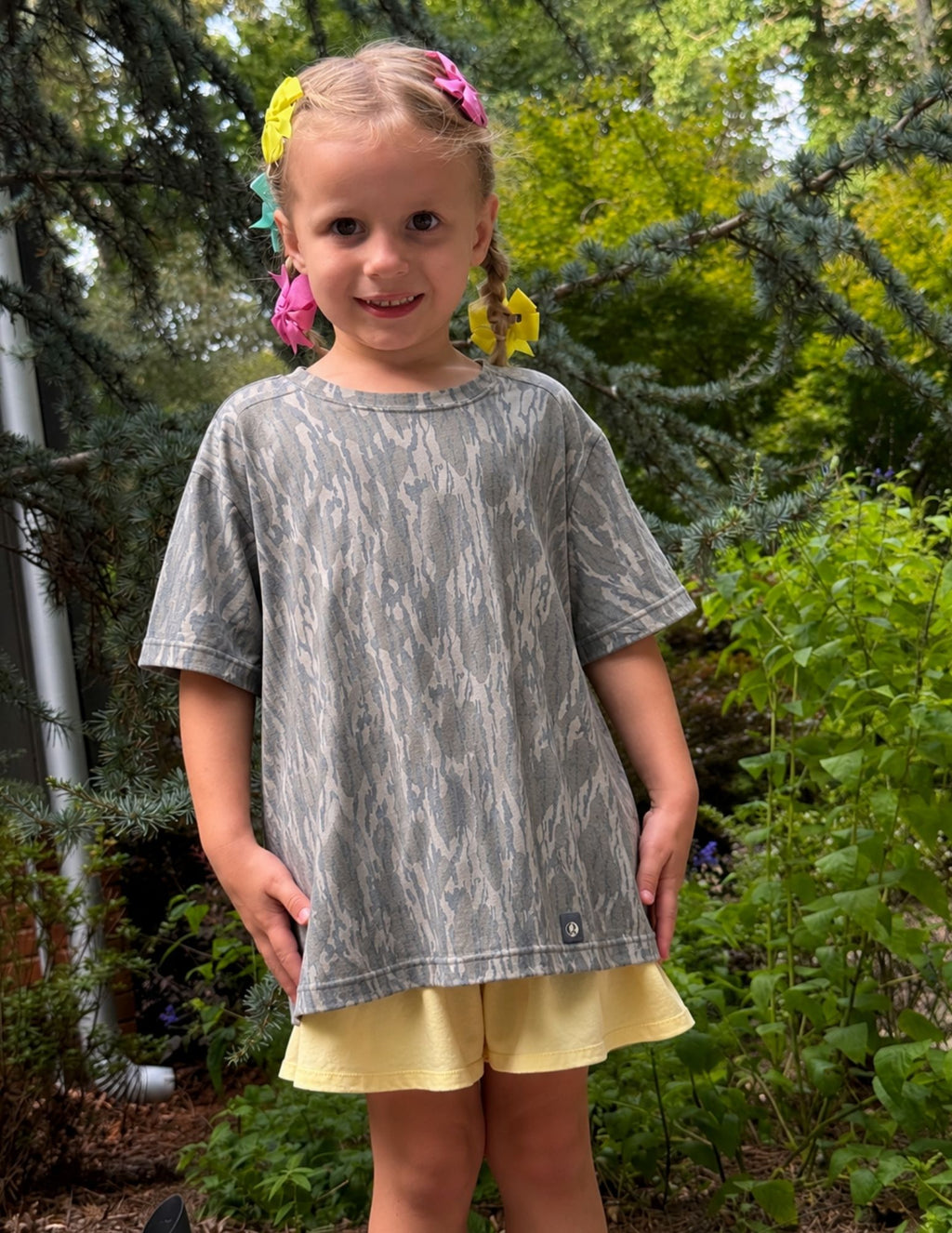 Mossy Oak Washed Out Bottomland Camo Tee – Relaxed Vintage Fit (YOUTH)