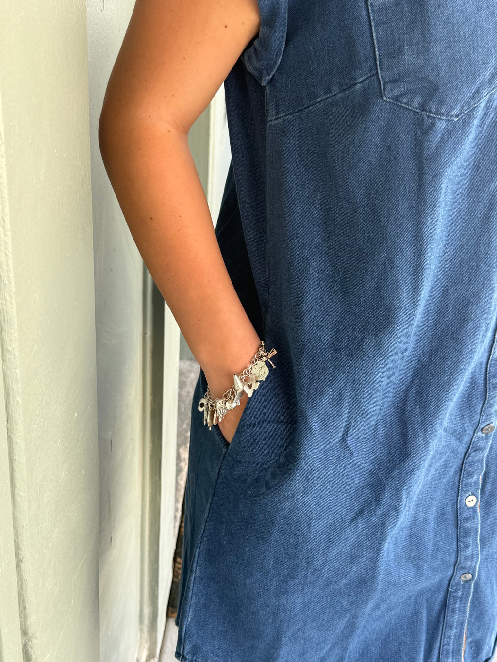 Cassie Denim Collared Dress
