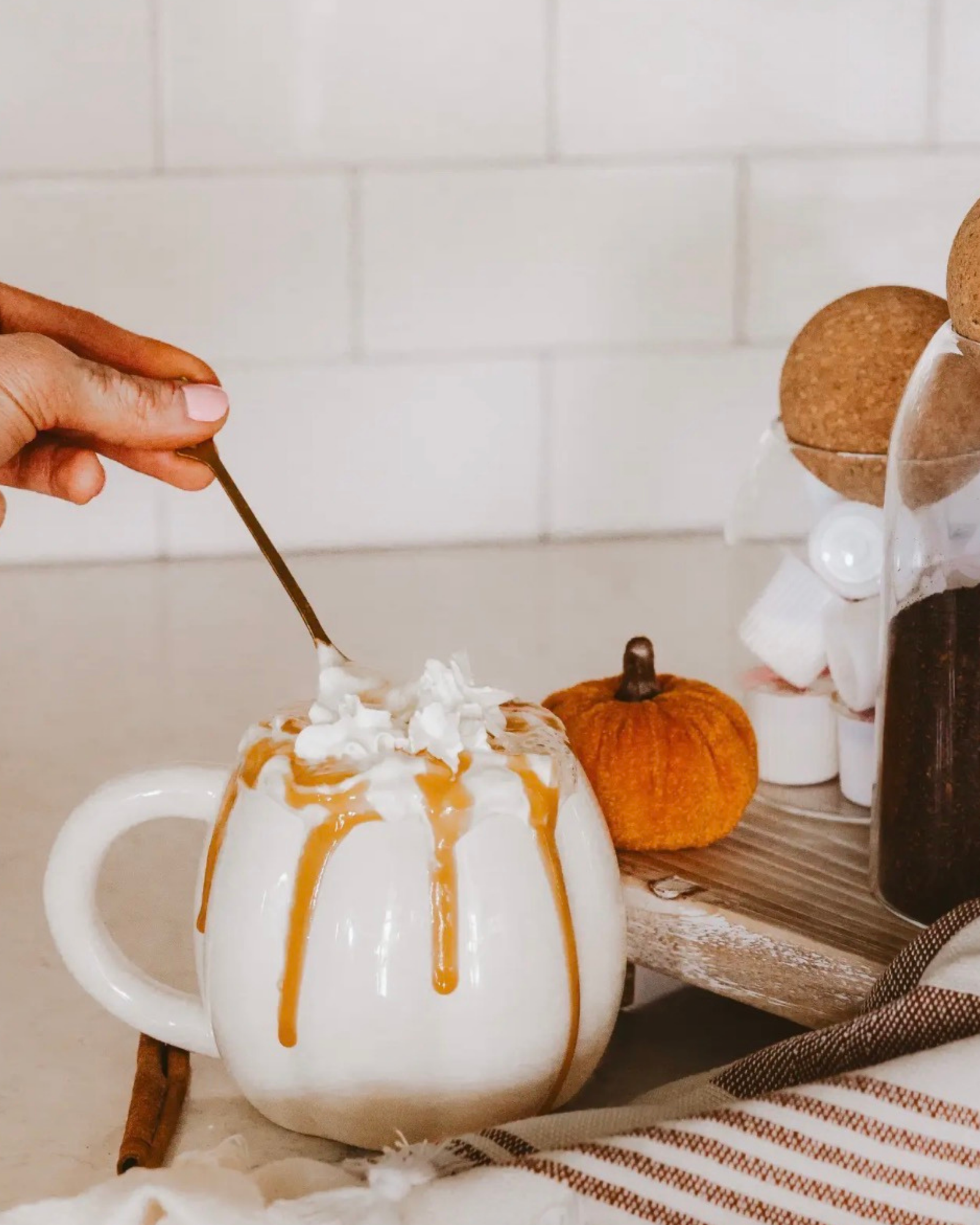 Cream Pumpkin Coffee Mug