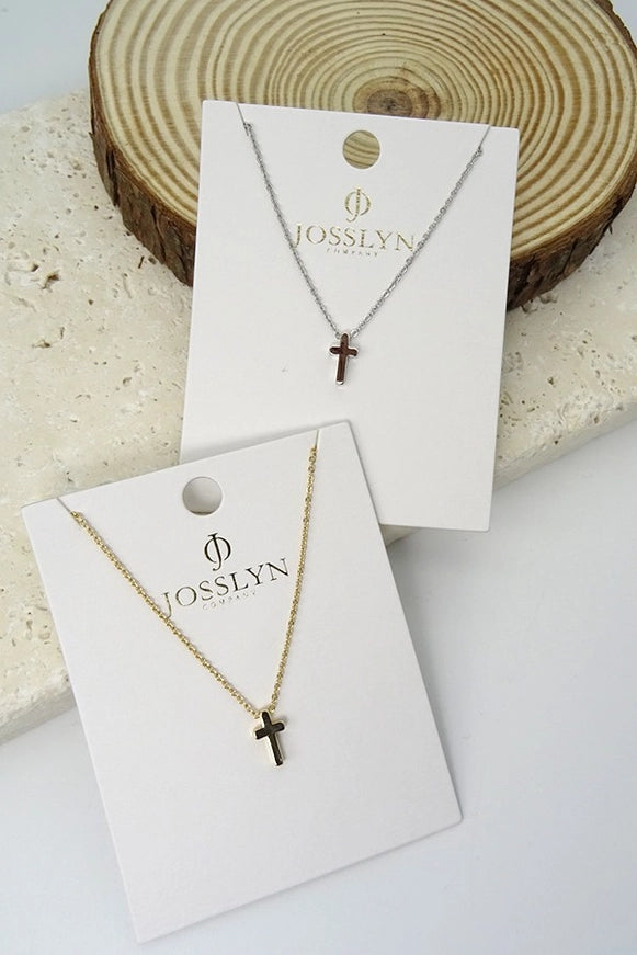 Dainty Cross Necklace – Petite Minimalist Pendant for Women