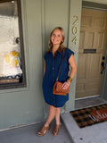 Cassie Denim Collared Dress