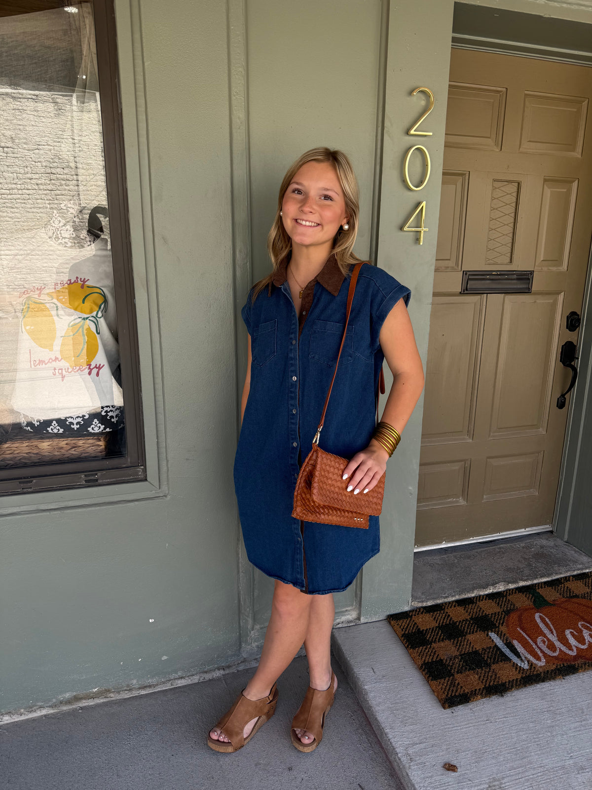 Cassie Denim Collared Dress