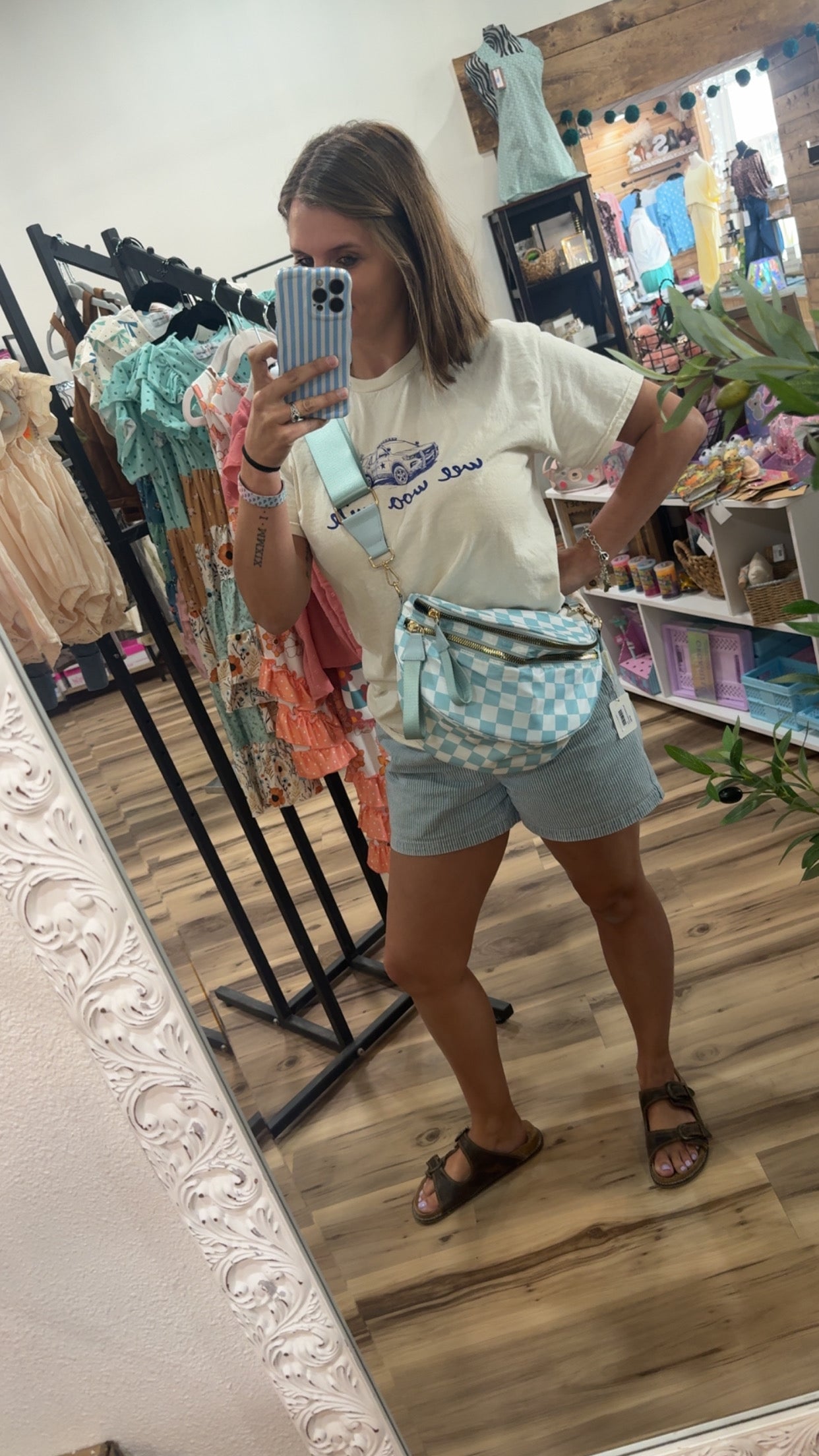 Checkered Crossbody