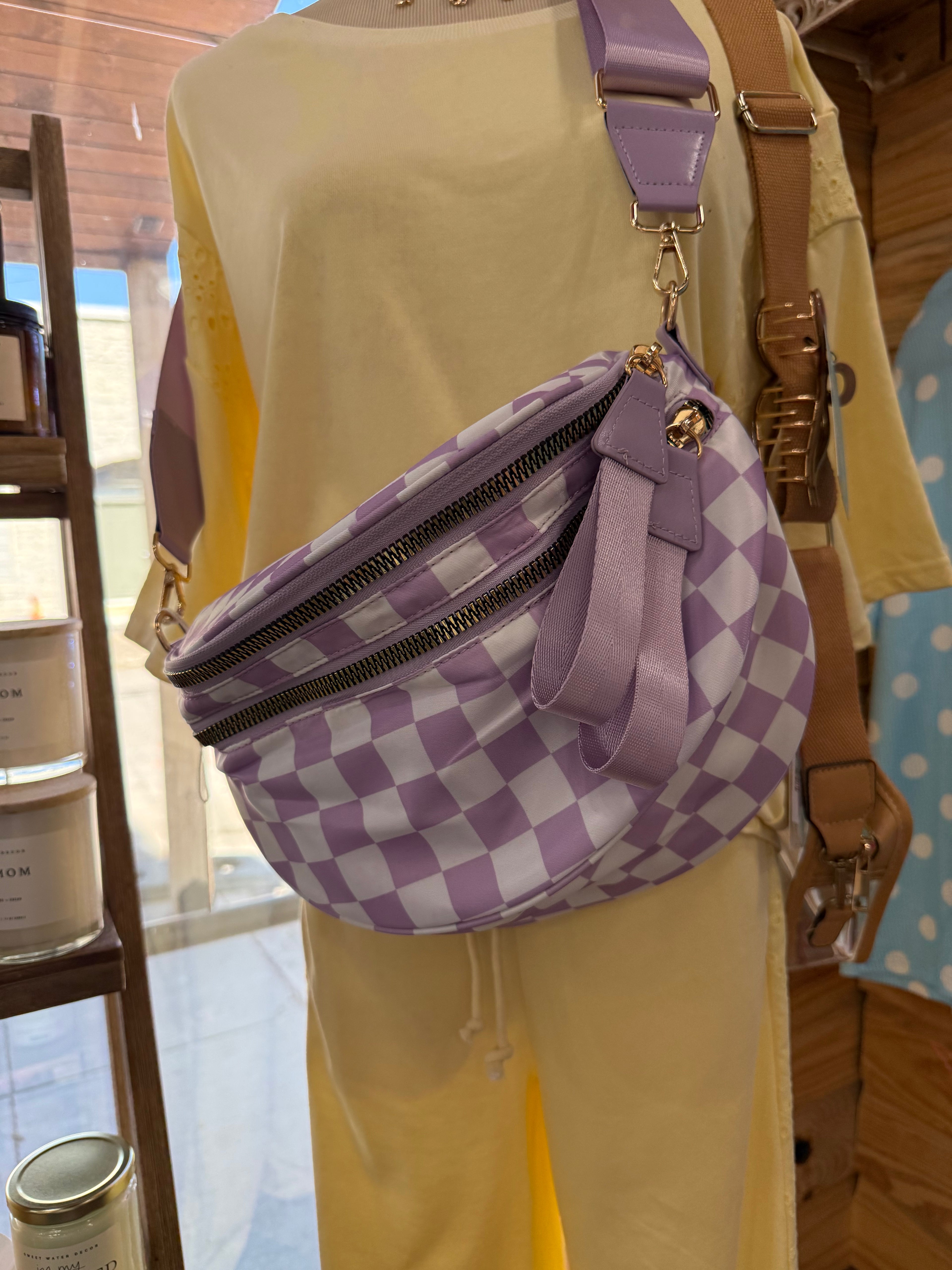 Checkered Crossbody