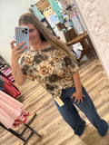 BLOOM IN LEOPARD MESH TOP