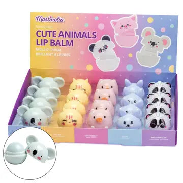Martinelia Cute Animals Lip Balm – 25pc Assorted Kids Gift & Display Set