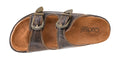 Atta Girl Espresso Crinkle Western Slide Sandals by Corky's