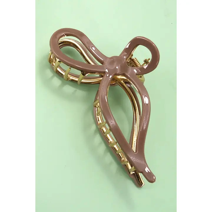Jumbo Cellulose Bow Hair Claw – Premium Acetate Elegant French Style Clip