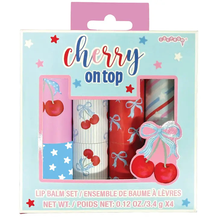 Cherry on Top 5-Piece Lip Balm Set – Strawberry & Vanilla Hydration