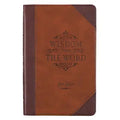 Wisdom from the Word for Men: Premium Brown Faux Leather Gift Book