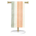 Autumn Harvest Striped Hand Towel – Festive Orange & Green (20x28")
