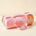 Oversized Quilted Outdoor Blanket – Water-Resistant Beyond Blooms Pink & Orange (78” x 78”)