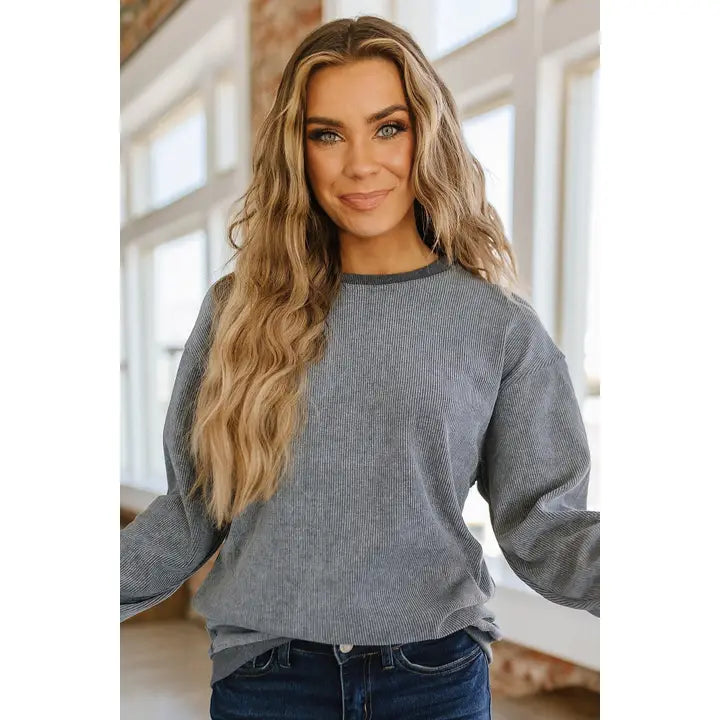 Remington Ribbed Knit Sweatshirt | S-2XL
