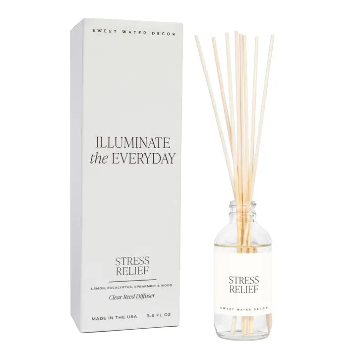 Stress Relief Reed Diffuser - Eucalyptus & Lavender Spa Home Fragrance