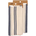Nautical Blue & Cream Striped Cotton Kitchen Towel – Coastal Beach Decor