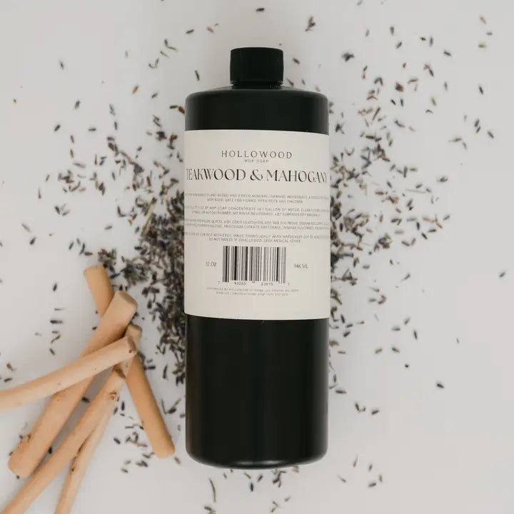 Teakwood Mahogany Plant-Based Mop Soap | 32oz Eco-Friendly Floor Cleaner