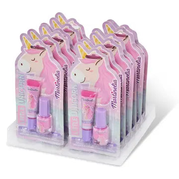 Martinelia Little Unicorn Beauty Duo – Kids' Safe Lip Gloss & Nail Polish Set