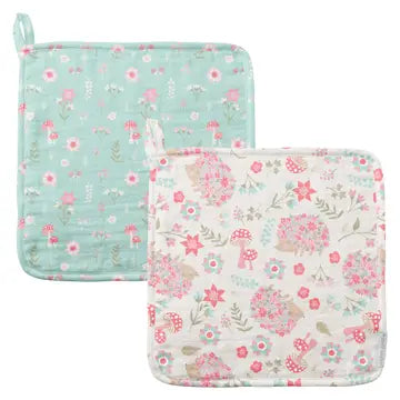 Premium Cotton Muslin & Terry Baby Washcloth Set (2-Pack)