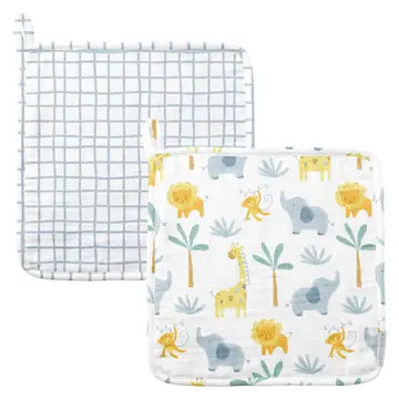 Premium Cotton Muslin & Terry Baby Washcloth Set (2-Pack)