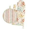 Fall Wildflowers Watercolor Oven Mitt & Hot Pad Set – Rustic Harvest Decor